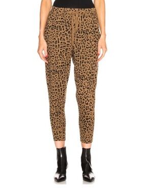Nili Lotan Nolan Joggers in Whiskey Leopard Size XS